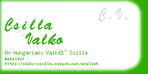 csilla valko business card
